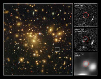 Астрономы увидели самую далекую из известных галактик